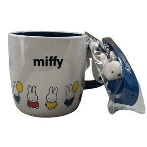 NWT Dick Bruna Nintje MIFFY everyday Ceramic Mug w/ Keychain by Magenta